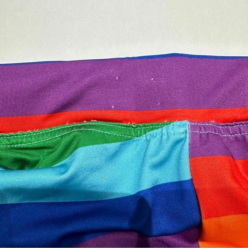 Tipsy Elves Full Length Rainbow Striped Leggings - Picture 6 of 8